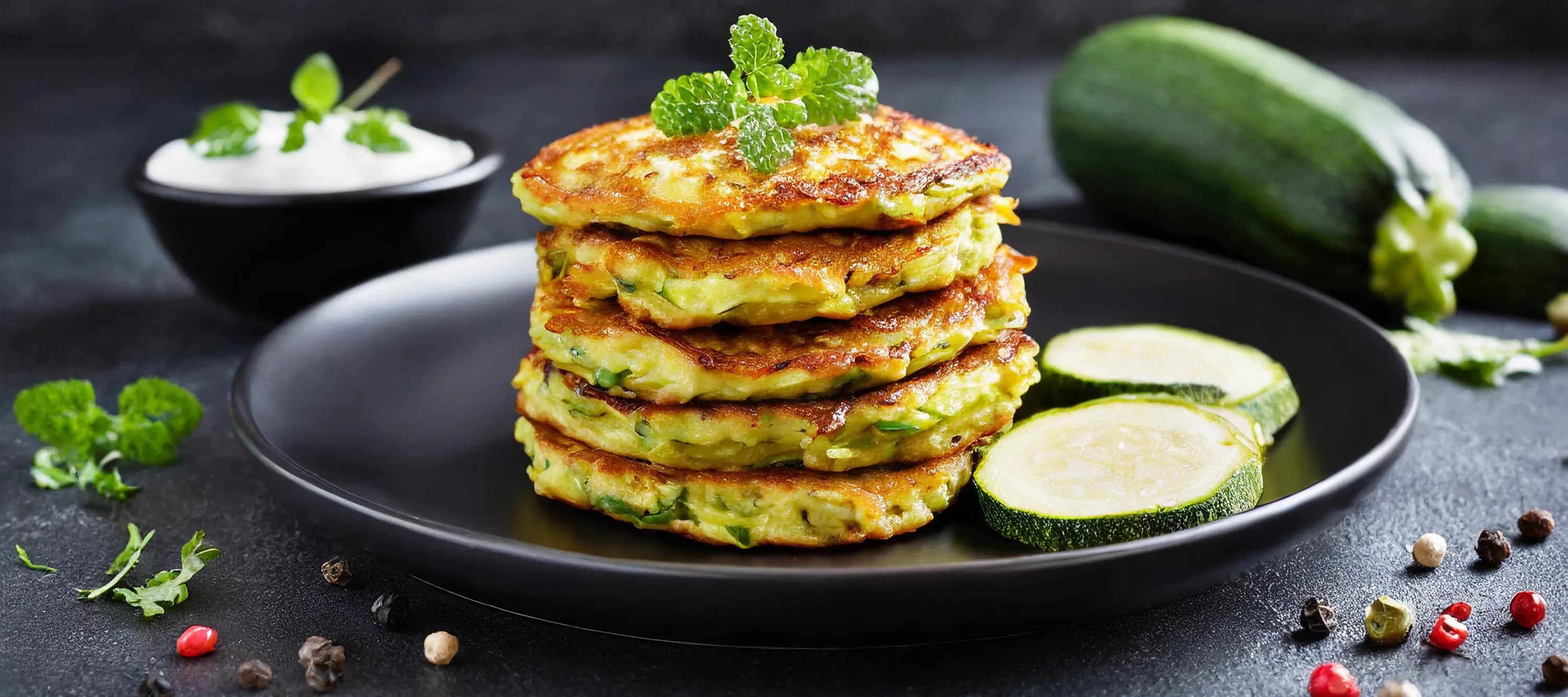 Keto Zucchinipuffer mit Parmesan